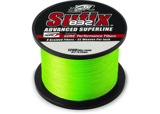 Sufix 832 Braid Fishing Line | Neon Lime | 30 lb | 1200 yd