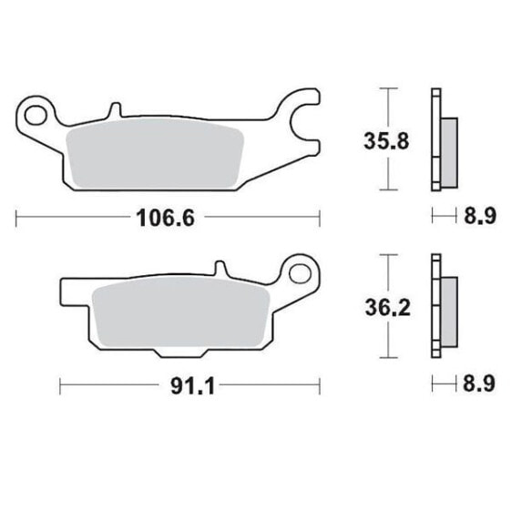 Тормозные колодки MOTO-MASTER Yamaha 096211 для сцеплений (Sintered Brake Pads)