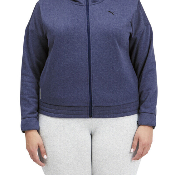 Puma Train Favorite Fleece Full Zip Jacket Womens Blue Casual Athletic Outerwear