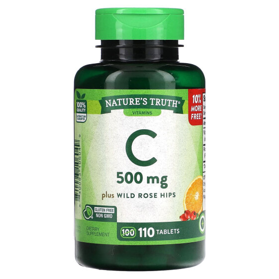 Витамин C с шиповником от Nature's Truth, 500 мг, 110 таблеток