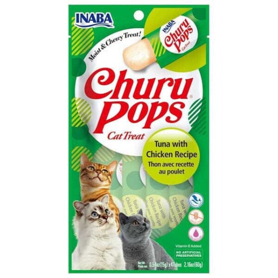 INABA Churu Pop Tuna With Chicken 14g Wet Cat Food 4 Units