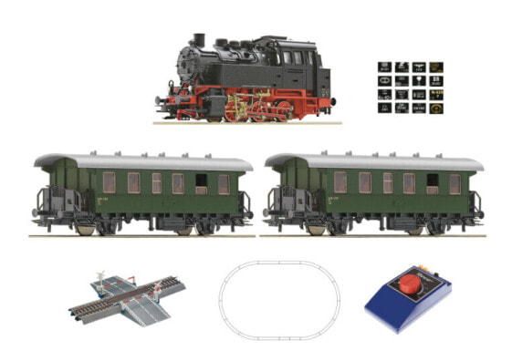 Roco Steam locomotive class 80 with passenger train - 14 yr(s) - Green - Grey - Red - 7 pc(s)