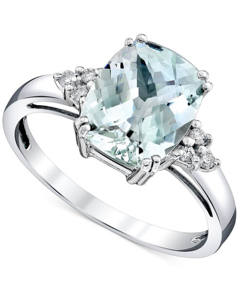 Aquamarine (2-1/2 ct. t.w.) & Diamond Accent Ring in Sterling Silver