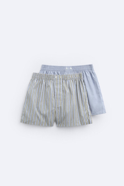 Pack of 2 contrast poplin boxers