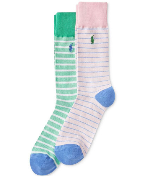 Men's 2-Pk. Oxford Striped Slack Socks