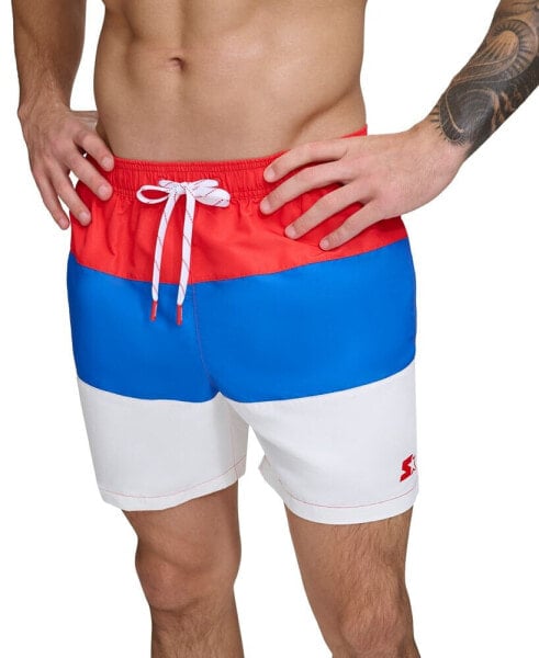 Men's Modern Euro Colorblocked 5" Volley Shorts