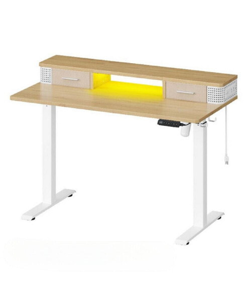 Electric Standing Desk with Drawers