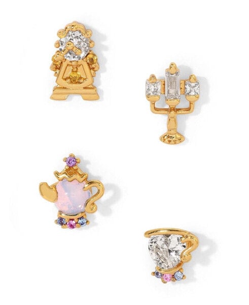 Crystal Multi-Color Disney Princess Be Our Guest Stud Earring Set