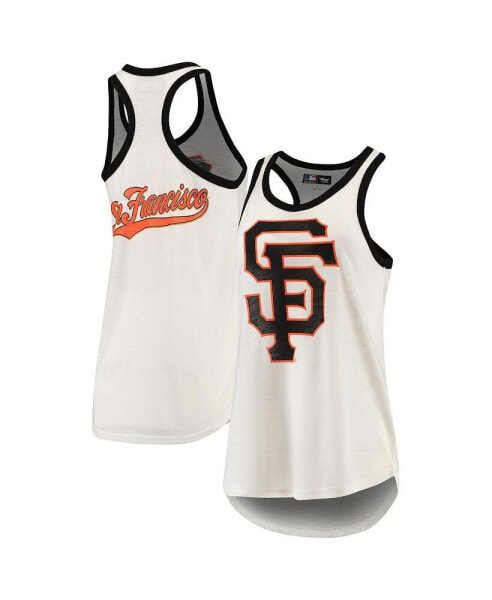 Women's White San Francisco Giants Tater Racerback Tank Top