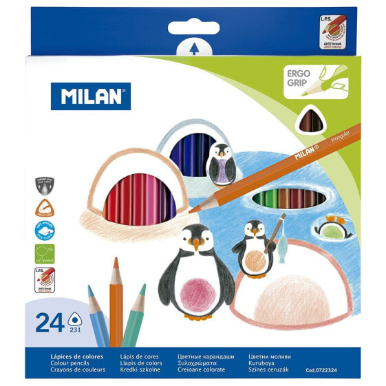 MILAN Box 24 Triangular Colour Pencils