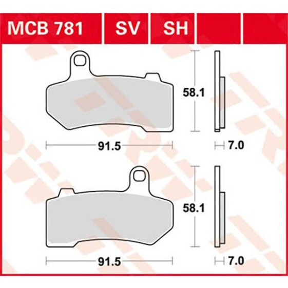 TRW Performance Street & Road Tracks Harley Davidson Flhr 1584 Road King 08 Sintered Brake Pads