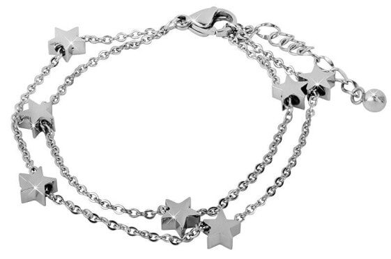 Steel bracelet with stars