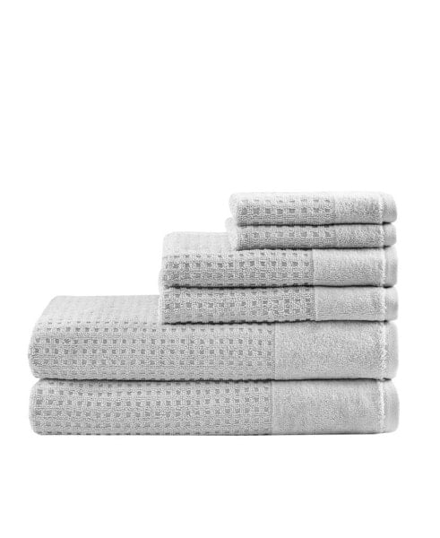 Полотенце домашнее из джаккарда Madison Park spa Waffle Jacquard 600 GSM Combed Cotton 6-Pc.