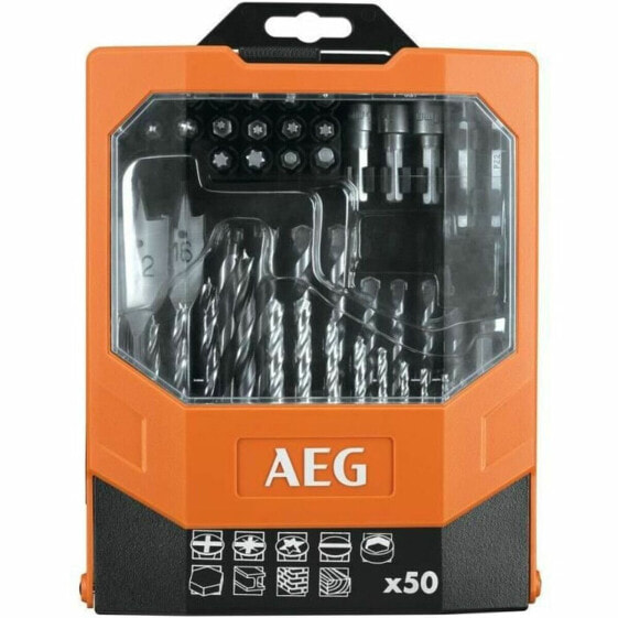 Set of drill and screwdriver bits AEG Powertools AAKDD50 50 Pieces