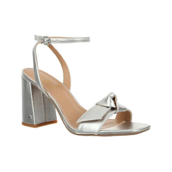 Sam & Libby Jordan Sandals Women's US 8 Silver Adjustable Ankle Strap High-Heel