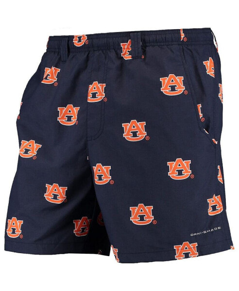 Men's Navy Auburn Tigers PFG Backcast II 6"Omni-Shade Hybrid Shorts