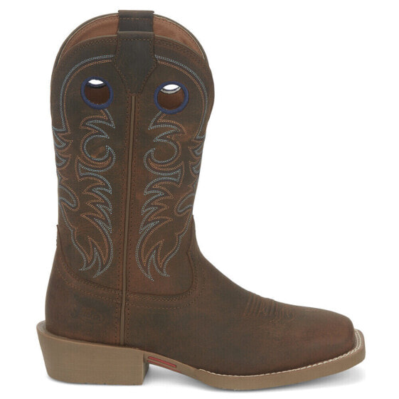 Justin Boots Stampede 12" Wide Square Toe Cowboy Mens Brown Casual Boots SE7613