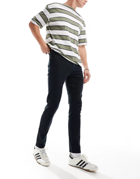 ASOS DESIGN Essential skinny chinos in black