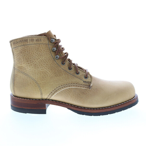 Wolverine 1000 Mile Evans W990148 Mens Beige Leather Casual Dress Boots