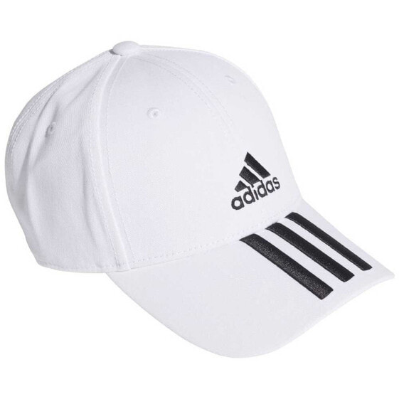 Кепка хлопковая с полосками Adidas Baseball 3 Stripes Cotton Twill Cap