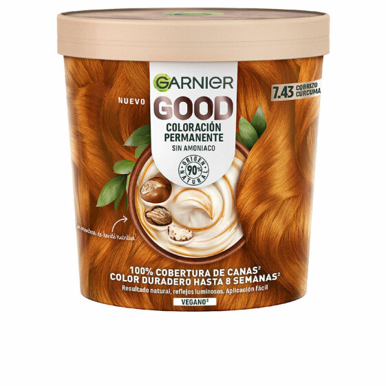 Перманентный краска Garnier Good Без аммиака Nº 7.43 Cobrizo Cúrcuma