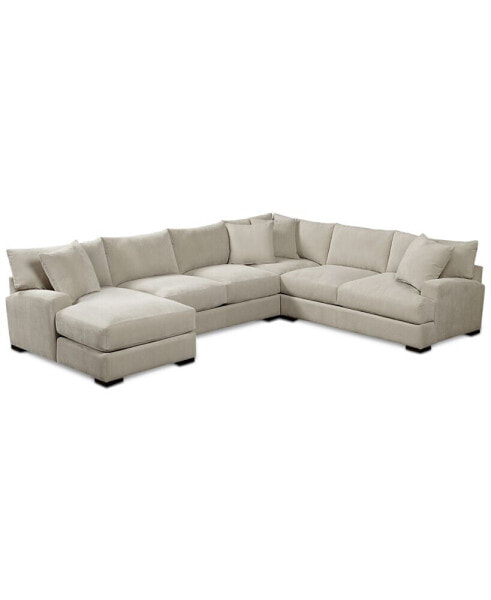 Rhyder 4-Pc. 112" Fabric Sectional Sofa with Chaise, Created for Macy's