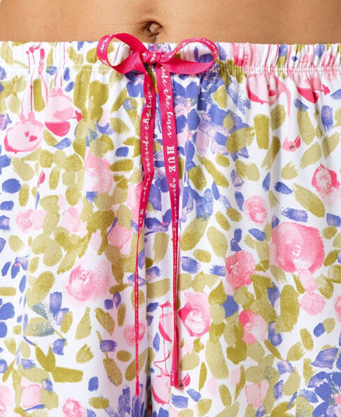 Women's Floral Flamingos Bermuda Pajama Shorts