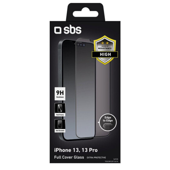 SBS TESCRFCIP1361K, Apple, iPhone 13/13 Pro, Scratch resistant, Bump resistant, Black, 1 pc(s)