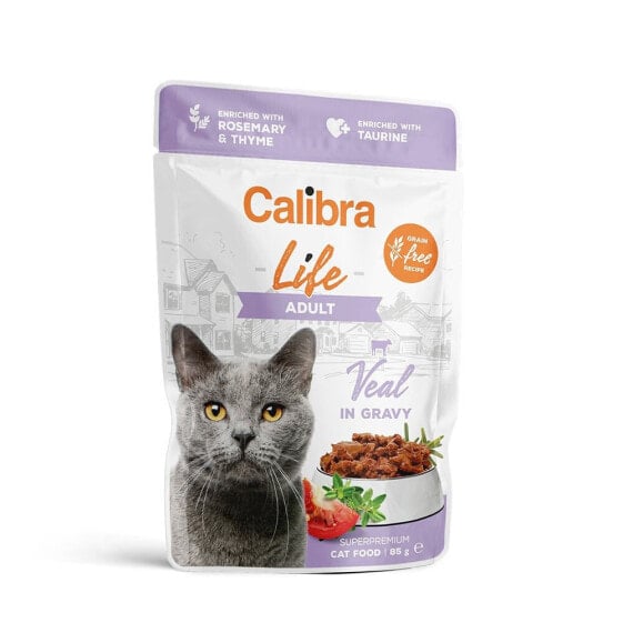 CALIBRA Life Pouch Adult Veal In Sauce 28x85g Wet Cat Food