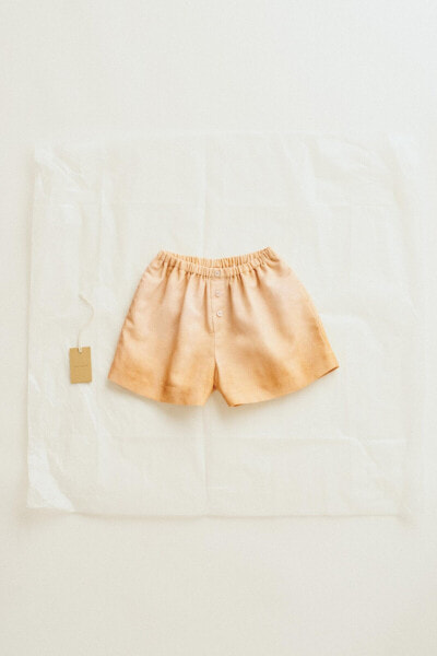 Timelesz - linen blend dip-dye bermuda shorts