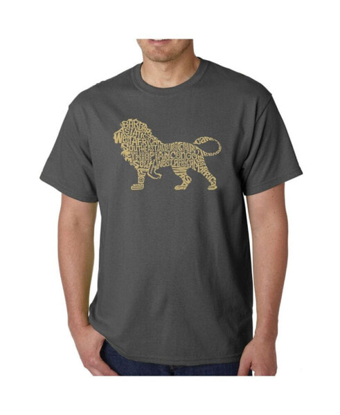 Mens Word Art T-Shirt - Lion