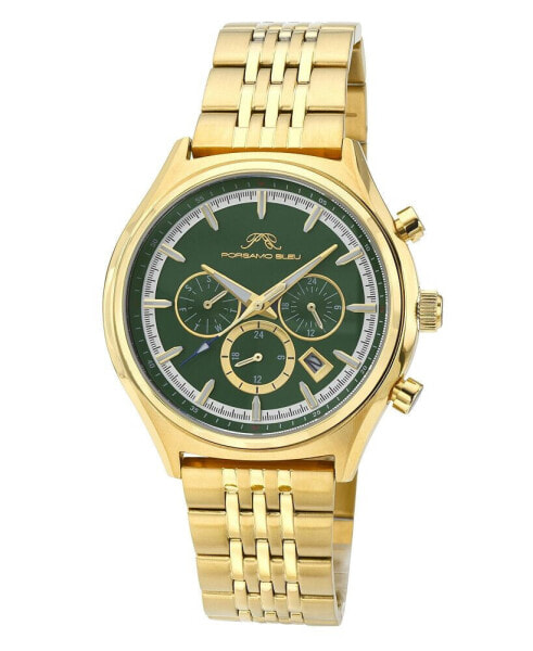 Часы Porsamo Bleu Charlie Gold Tone Green Men's Watch
