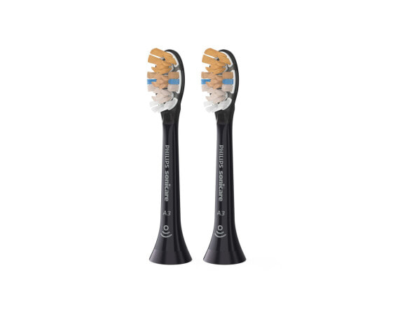 Philips A3 Premium HX9092/11 2-pack all-in-one sonic toothbrush heads - 2 pc(s) - Black - 3 month(s) - Soft - Rubber - Philips