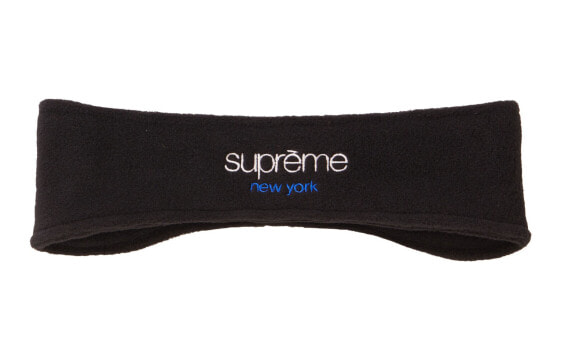 Повязка Supreme FW18 Polartec Headband Black logo SUP-FW18-1260