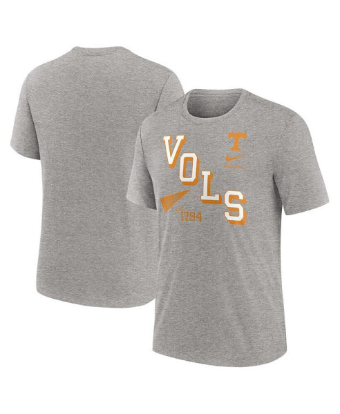 Men's Heather Gray Tennessee Volunteers Blitz Roll Call Tri-Blend T-Shirt