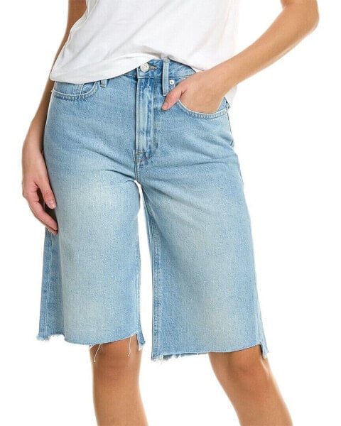 Frame Denim High-Rise Zona Wide Leg Bermuda Short Jean Women's Blue 23