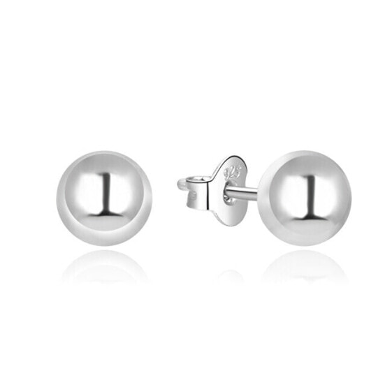 Modern silver earrings studs AGUP215