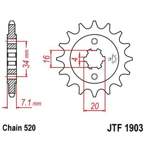 JT SPROCKETS 520 JTF1903.15 Steel Front Sprocket
