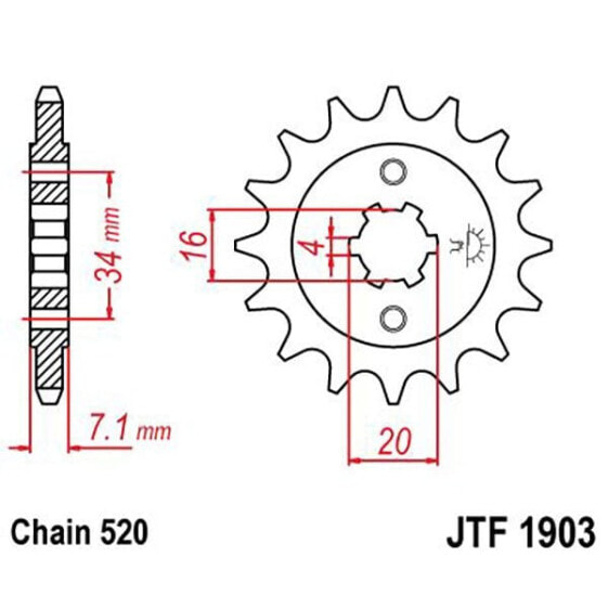 JT SPROCKETS 520 JTF1903.15 Steel front sprocket