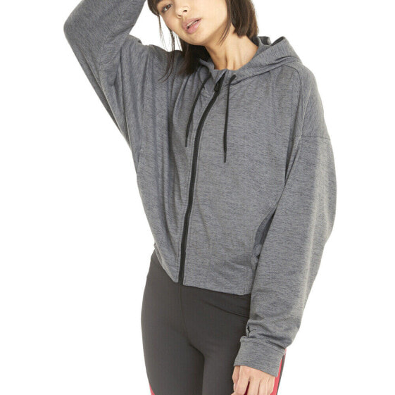 Puma Cloudspun FullZip Training Hoodie Womens Grey Casual Athletic Outerwear 521