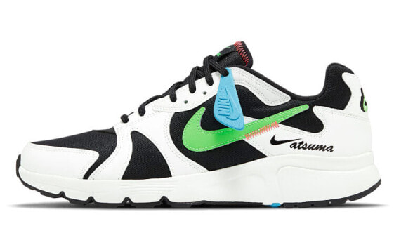 Кроссовки Nike Atsuma бело-черно-зеленые для мужчин