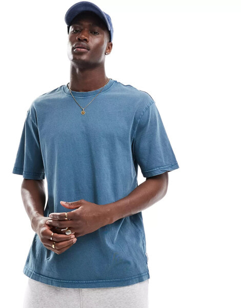 ONLY & SONS oversized t-shirt in washed teal