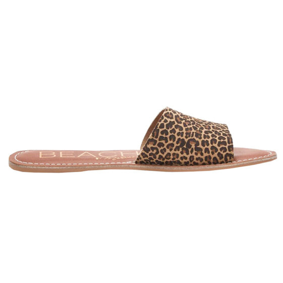 BEACH by Matisse Cabana Leopard Slide Womens Beige Casual Sandals CABANA-837