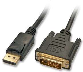 Lindy 3m DisplayPort to DVI Cable - 3 m - DVI-D - DisplayPort - 2.7 Gbit/s - Black - Male/Male