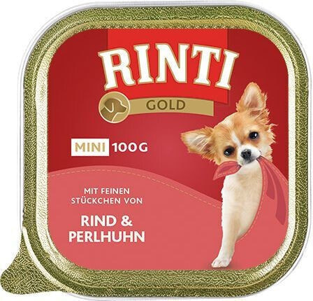 Влажный корм для собак Rinti Gold Mini Говядина и перепелка 100г