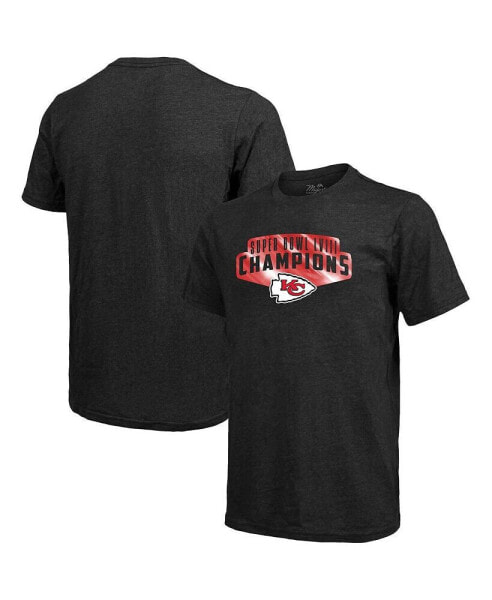 Men's Threads Black Kansas City Chiefs Super Bowl LVIII Champions Tri-Blend T-Shirts