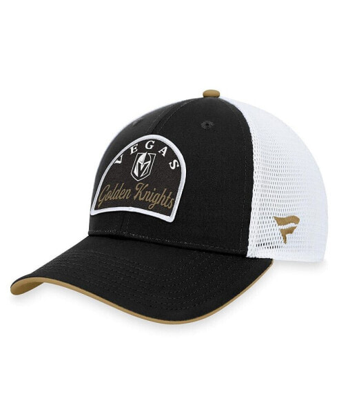 Men's Black, White Vegas Golden Knights Fundamental Adjustable Hat