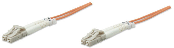 Intellinet Fiber Optic Patch Cable - OM1 - LC/LC - 20m - Orange - Duplex - Multimode - 62.5/125 µm - LSZH - Fibre - Lifetime Warranty - Polybag - 20 m - OM1 - LC - LC