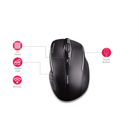 Cherry MW 3000 - Mouse - 1,750 dpi Optical - 5 keys - Black