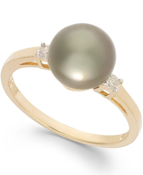 Кольцо Macy's Tahitian Pearl & Diamond